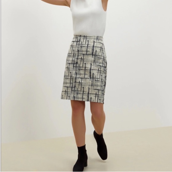 NWT MM LAFLEUR Noho 1.0 Cubist Jacquard Pencil Skirt Size +1
